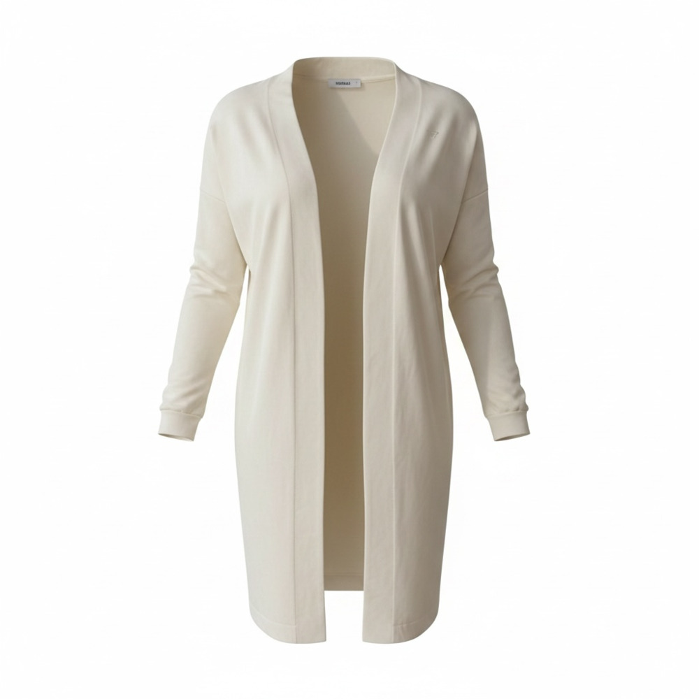 Gymshark x Whitney Simmons Longline Open Front Cardigan in Off-White